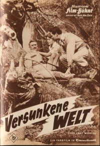 3g283 LOST WORLD German program '60 different images of Michael Rennie in the Amazon Jungle!