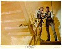 3h818 TOWERING INFERNO color 11x14 still '74 Steve McQueen & Paul Newman in stairwell at climax!