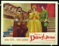 3h131 ADVENTURES OF DON JUAN LC #7 '49 Viveca Lindfors as Queen Margaret guarded by two men!