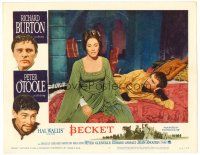 3h172 BECKET LC #8 '64 Richard Burton in the title role with pretty Martita Hunt!