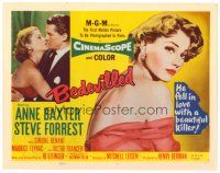 3h009 BEDEVILLED TC '55 Steve Forrest fell in love with beautiful blue-eyed killer Anne Baxter!