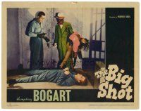 3h188 BIG SHOT LC '42 Humphrey Bogart & guy in blackface with dummy stand over dead guy!