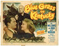 3h013 BLUE GRASS OF KENTUCKY TC '50 Bill Williams, Jane Nigh, Morgan, great horse racing images!