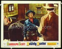 3h206 BOUNTY HUNTER LC #6 '54 tough Randolph Scott is confronted by man with rifle!