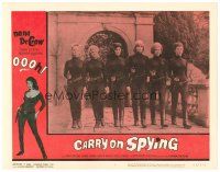 3h233 CARRY ON SPYING LC #7 '64 wacky English spy spoof, lineup of six sexy spies!