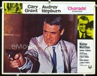 3h240 CHARADE LC #3 R69 super close up of Cary Grant pointing gun!