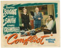 3h259 CONFLICT LC '45 Charles Drake stands next to Humphrey Bogart in wheelchair!