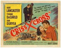 3h019 CRISS CROSS TC R58 Burt Lancaster, Yvonne De Carlo, Dan Duryea, cool film noir image!