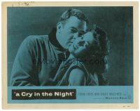 3h276 CRY IN THE NIGHT LC #1 '56 close up of 18 year-old Natalie Wood being manhandled!