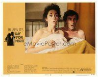 3h290 DAY FOR NIGHT LC #8 '73 Francois Truffaut's La Nuit Americaine, wacky c/u of couple in bed!