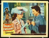 3h313 DOUBLE CROSSBONES LC #3 '51 smiling pirate Donald O'Connor with pretty Helena Carter!