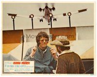 3h326 EASY RIDER LC #4 '69 close up of Peter Fonda by airport with plane flying overhead!