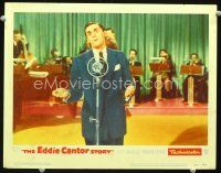 3h329 EDDIE CANTOR STORY LC #6 '53 close up of Keefe Brasselle singing into microphone!