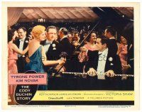 3h330 EDDY DUCHIN STORY LC '56 James Whitmore & Kim Novak watch Tyrone Power play piano at party!