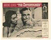 3h338 ENTERTAINER LC #4 '60 as Laurence Olivier's spotlight grew dimmer, his women were younger!