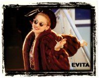 3h345 EVITA LC '96 close up of glamorous Madonna as Eva Peron in fur coat & sunglasses!