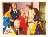 3h352 FATHER'S LITTLE DIVIDEND LC #6 '51 Spencer Tracy worries as Bennett & Liz Taylor celebrate!