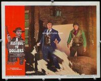 3h364 FISTFUL OF DOLLARS LC #1 '67 Sergio Leone classic, men walk out into an ambush!