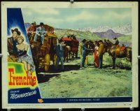 3h375 FRENCHIE LC #5 '51 Shelley Winters & Joel McCrea talk to men passing by on stagecoaches!