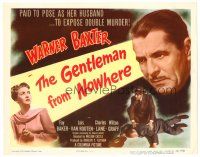 3h029 GENTLEMAN FROM NOWHERE TC '48 Warner Baxter is paid to pose as Fay Baker's husband!