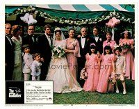 3h398 GODFATHER LC #7 '72 Marlon Brando, Al Pacino, James Caan & John Cazale at Connie's wedding!