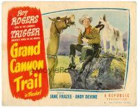 3h404 GRAND CANYON TRAIL LC #8 '48 happy cowboy Roy Rogers between Trigger & German Shepherd!