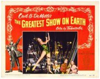 3h412 GREATEST SHOW ON EARTH LC #7 '52 Dorothy Lamour, Gloria Grahame, James Stewart