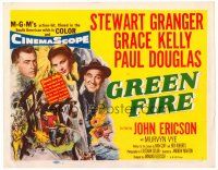3h030 GREEN FIRE TC '54 beautiful Grace Kelly, Stewart Granger, Paul Douglas!