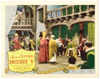 3h437 HENRY V LC #5 '47 bishop & others approach Laurence Olivier, William Shakespeare