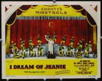 3h464 I DREAM OF JEANIE LC #7 '52 far shot of Ray Middleton & minstrels in blackface on stage!
