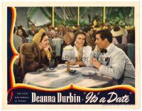3h484 IT'S A DATE LC '40 Deanna Durbin looks lovingly at Walter Pidgeon who's with Kay Francis!