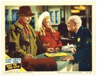 3h502 KEY TO THE CITY LC #4 '50 close up of Clark Gable & Loretta Young w/ officer James Gleason!