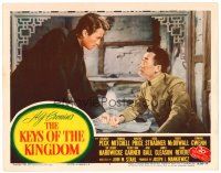 3h503 KEYS OF THE KINGDOM LC #7 R54 c/u of Catholic priest Gregory Peck talking to Chinese man!