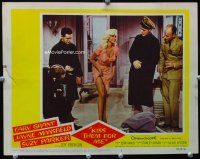 3h509 KISS THEM FOR ME LC #2 '57 Cary Grant & three men stare at sexy Jayne Mansfield's legs!
