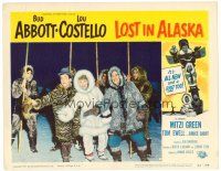 3h538 LOST IN ALASKA LC #8 '52 Mitzi Green between Bud Abbott & Lou Costello in the snow!