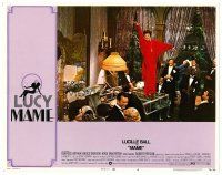3h549 MAME LC #8 '74 people at party watch Lucille Ball standing on top of piano!