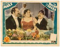 3h591 NIGHT AT THE OPERA Spanish/U.S. LC '35 Margaret Dumont between Groucho Marx & Sig Ruman!