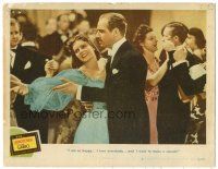 3h596 NINOTCHKA linen LC #2 R48 Greta Garbo dances with Melvyn Douglas, directed by Ernst Lubitsch!