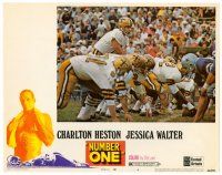 3h597 NUMBER ONE LC #4 '69 great image of alcoholic football quarterback Charlton Heston!
