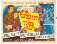 3h056 OUTCASTS OF POKER FLAT TC '52 Anne Baxter, Dale Robertson & Hopkins in Bret Harte story!