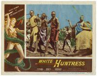 3h611 OUTLAW SAFARI LC #8 R57 White Huntress, close up of African natives attacking with spears!