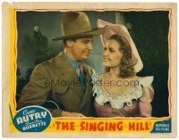 3h709 SINGING HILL LC '41 close up of cowboy Gene Autry & pretty Virginia Dale!