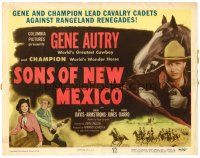 3h083 SONS OF NEW MEXICO TC '49 cool close up of Gene Autry with gun by Champion!