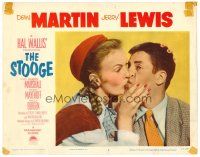 3h738 STOOGE LC #5 '52 Marion Marshall gives a giant smooch to Jerry Lewis!