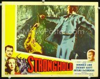 3h743 STRONGHOLD LC #5 '52 Zachary Scott in sword fight, Veronica Lake on the border!
