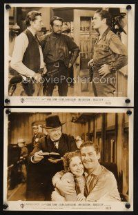3j496 DODGE CITY 2 8x10 stills R51 Errol Flynn, Olivia De Havilland, Michael Curtiz cowboy classic!