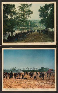 3j926 RAINTREE COUNTY 2 color EngUS 8x10 stills '57 great Civil War camp & battle images!
