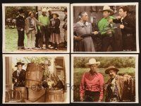 3j786 SONG OF OLD WYOMING 4 color 7.5x10 stills '45 Eddie Dean cowboy western musical!
