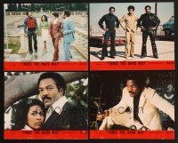 3j791 THREE THE HARD WAY 4 8x10 mini LCs '74 cool images of Jim Brown, Fred Williamson & Jim Kelly!