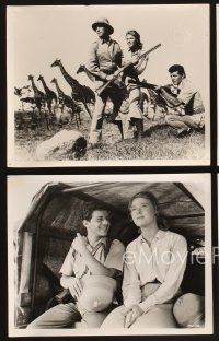 3j014 DRUMS OF AFRICA 26 8x10 stills '63 Frankie Avalon & Mariette Hartley hunting in the jungle!
